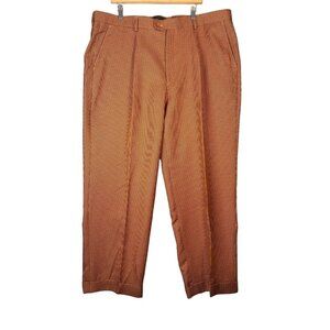 Giorgio Inserti Mens Dress Pants Pleated Copper Brown‎ P05144 Size 44